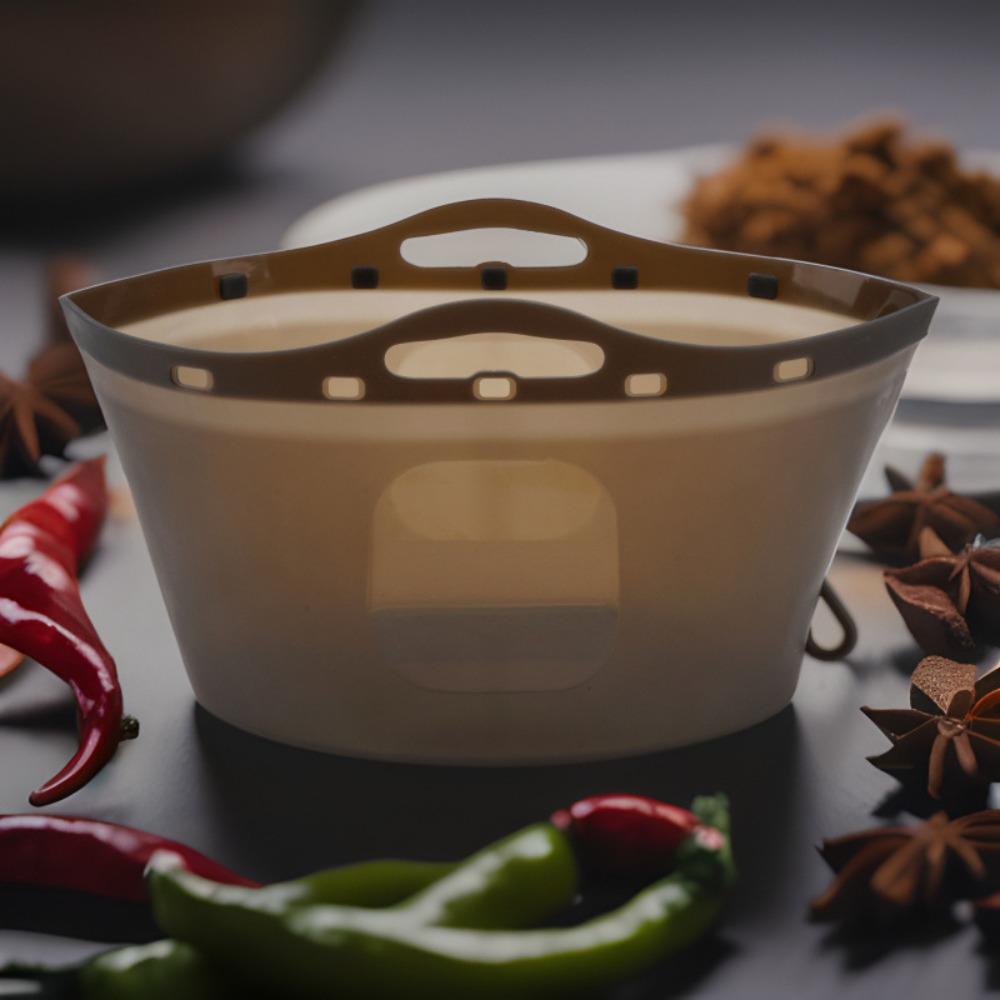 Reusable Silicone Slow Cooker Liner Hear-Resistant Leak-proof Slow Cooking Pot Liner Non-Slip with Handle Slow Cooker Divider