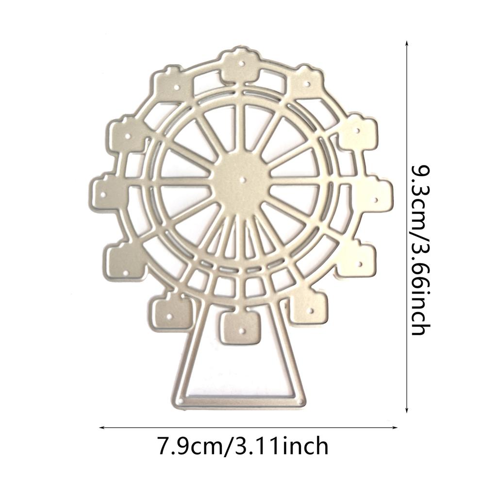 1Set Ferris Wheel Metal Cutting Dies Handmade Stencil Mold Embossing Pattern for Children Adults DIY Crafts Project