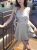 Summer Satin Slip Dress With High Waist And Sleeveless Design For Elegant Women