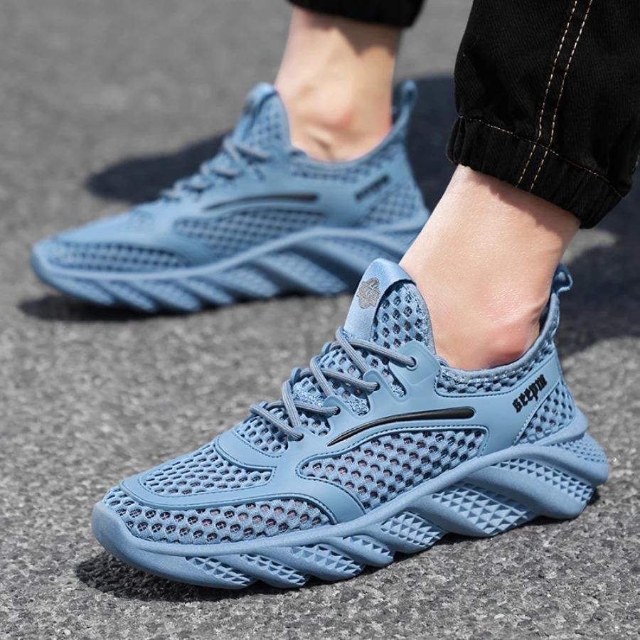 2025 leichte Herren Übergröße Sommer atmungsaktive Mesh-Oberfläche Flyknit Casual Sportschuhe Laufschuhe tenis masculino