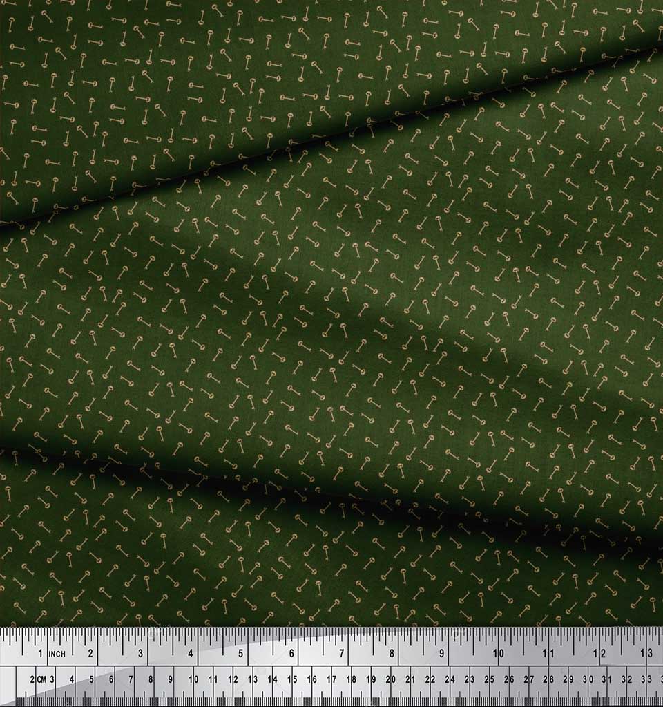 Soimoi Japan Crepe Satin Fabric Key Shirting Fabric Prints By Metre 42 Inch