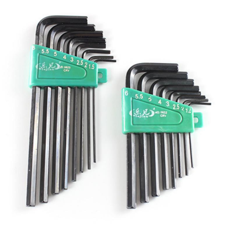 1 Set 1.5mm-6mm Hexagonal Allen Hex Key Cycling Wrench Repair Tool Kit Repair Key Bicycle Hand Tool