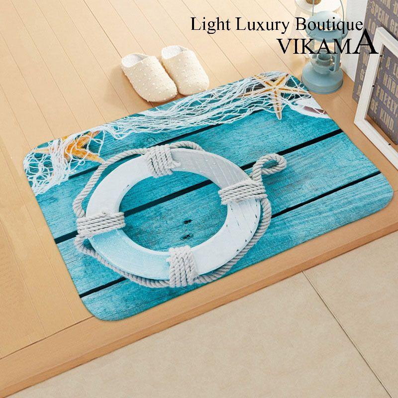 1pc Marine Series Doormat Non-Slip Soft Floor Mat For Indoor Outdoor Household Decoration Durable and Washable