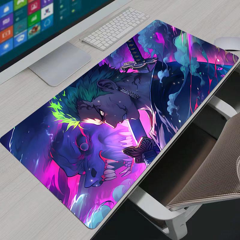 One Piece Zoro Mouse Pad Notbook Gaming Large Keyboard NonSlip Rubber Computer Carpet Desk Mat PC Gamer MousePad Youth Gifts
