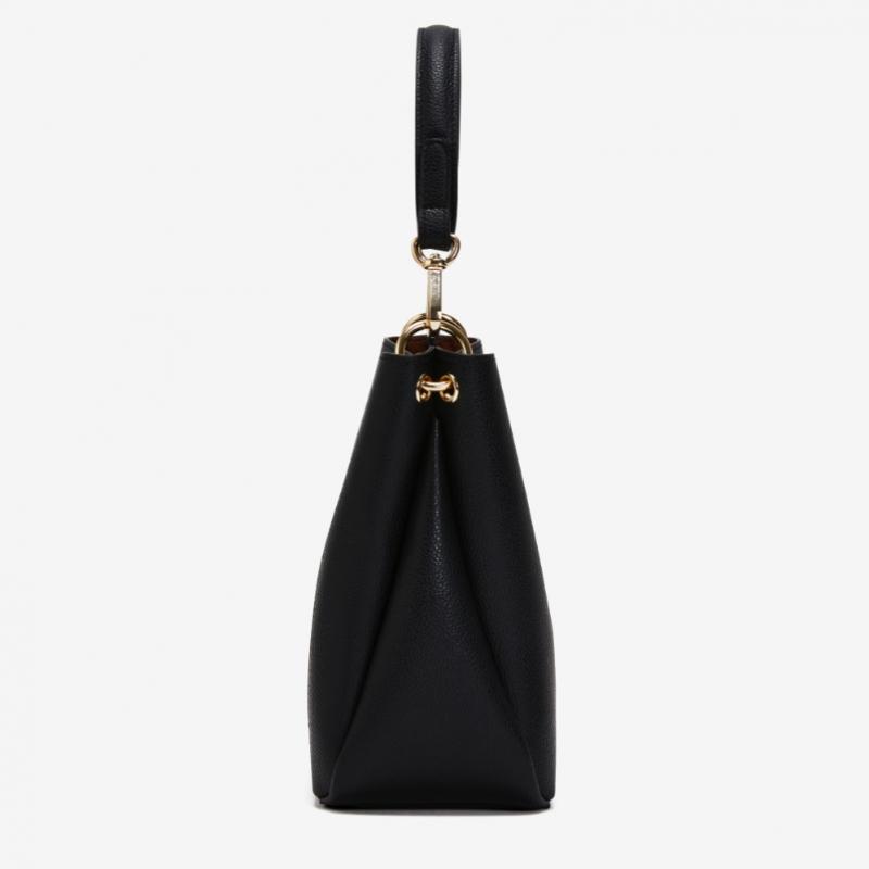 ESquire Collection ESquire Women S emboSSed Leather Minong Bucket Bag Black