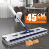 Hands-Free Flat Mop with Foldable Bucket, Dual-Use for Dry & Wet Cleaning, Ideal for Home & Car.
