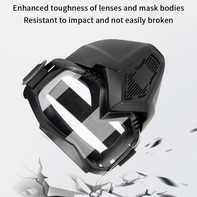 1 Piece Adjustable Motorcycle Goggles Dustproof Moto Glasses Breathable Full Face Protective Motorbike Dirt Bike Off-Road Mask