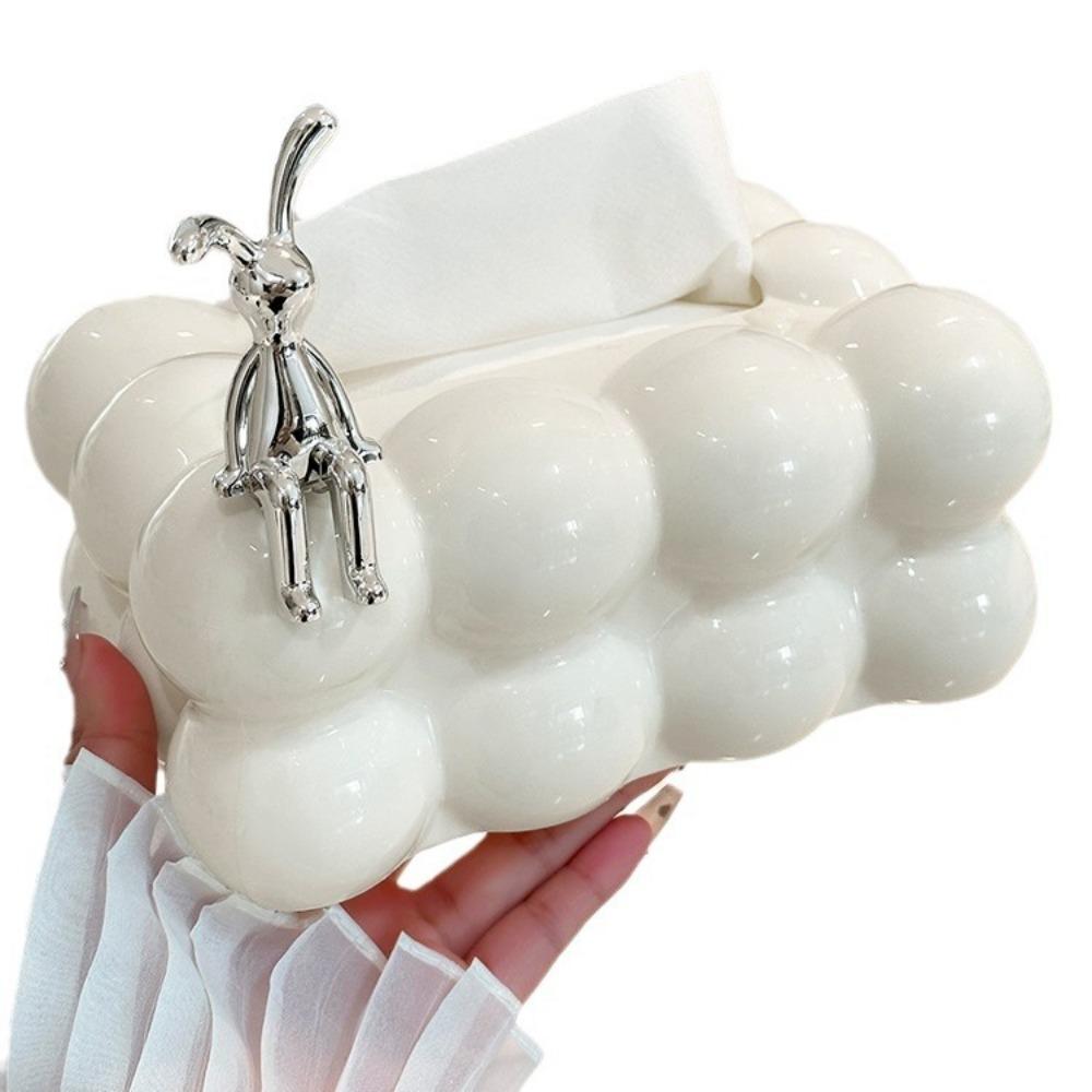 Cream Style Tissue Box Living Room Coffee Table High Sense Smoking Paper Box Light Luxury High-end Decoration Napkin Paper Box