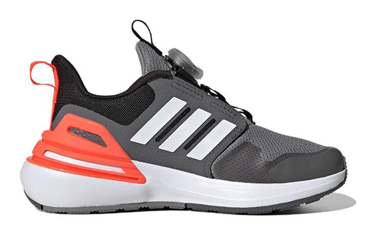 adidas Rapidasport BOA Low Top Running Shoes Gray Orange Kids' HP2765