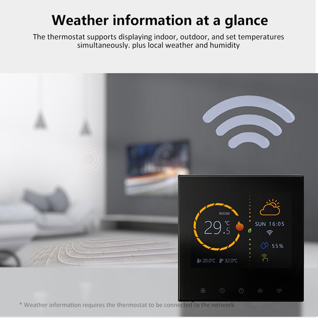 Smart Thermostat Wireless-Fidelity WaterCelsiusFloor Heating Controling Panel Programmable