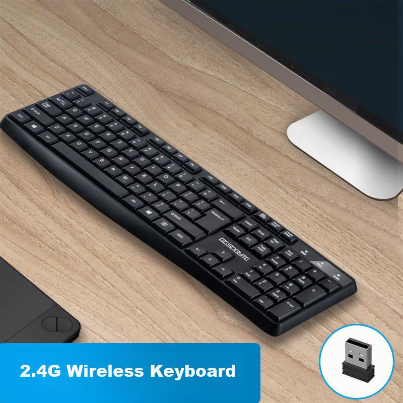 GESOBYTE Wireless Keyboard, Compatible with Desktop And Laptop, Built-In Receiver Plug-And K139W Battery Version