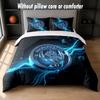 Set Biancheria da Letto Manchester City Design 1 Copripiumino + 2 Federe Morbido Traspirante Biancheria da Letto per la Casa