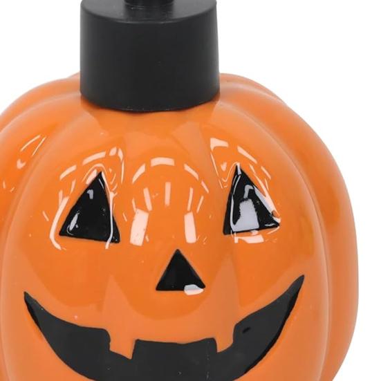 21 oz Halloweenský dávkovač mýdla Keramický ve tvaru dýně Dávkovač mýdla na ruce s plastovou pumpičkou Plnitelná láhev na pleťové mléko pro domácí dekoraci