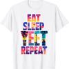 Funny Eat Sleep Yeet Repeat Vintage Summer Vibe Apparel T Shirt