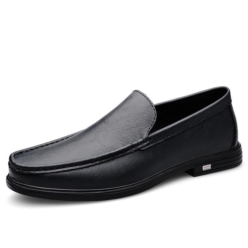Men's Genuine Leather Casual Loafers - Breathable, Versatile, Soft Sole, for All Seasons (Available in Black and White)