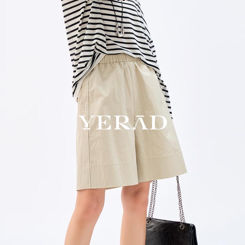 YERAD Women s Wide-Leg Elastic Shorts S