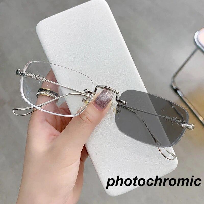 

Фотохромные очки для близорукости от 0 до -4,0, роскошные уличные изменяющие цвет УФ-очки, винтажные мужские и женские близорукие очки с диоптриями