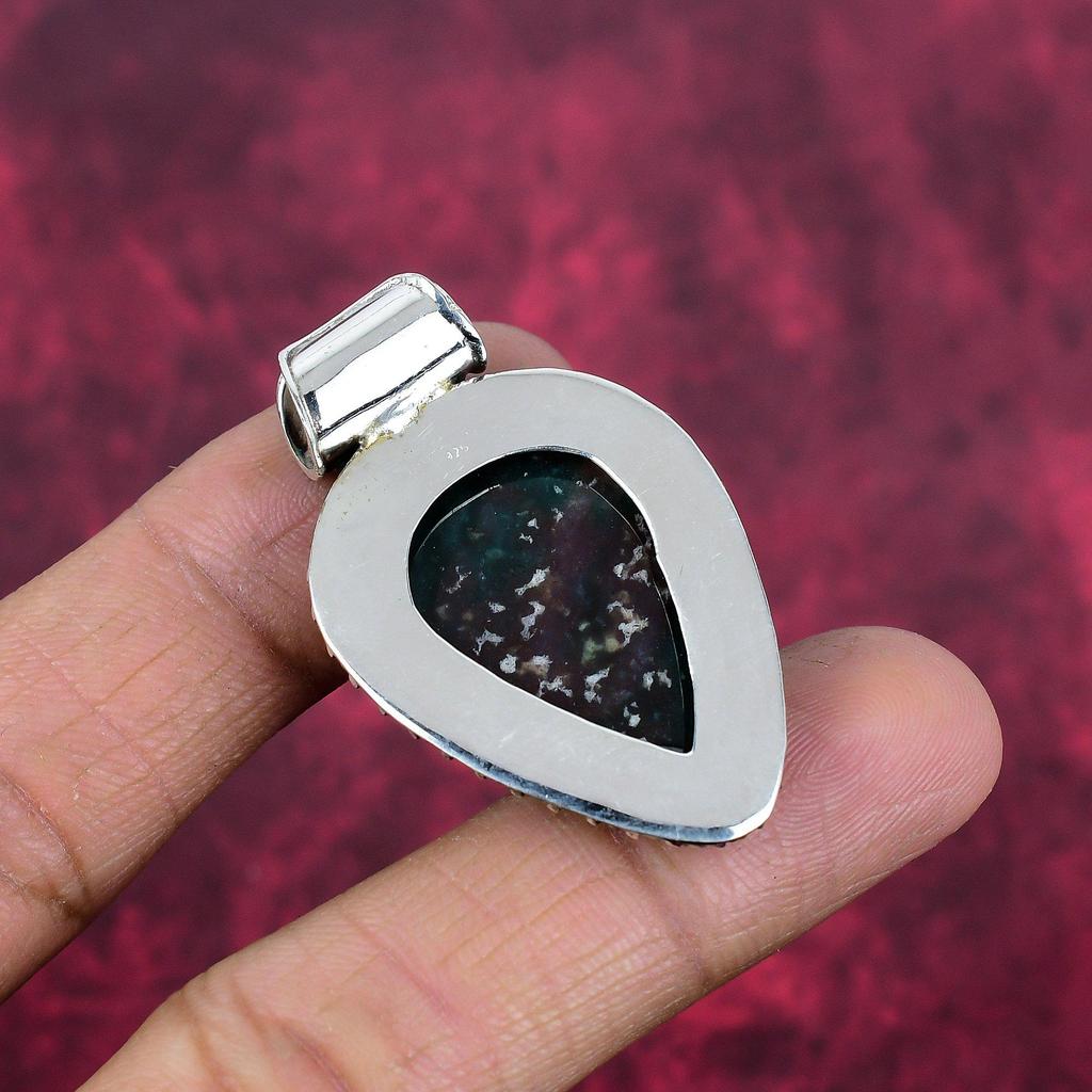 Azurite Pendant, 925 Solid Sterling Silver Gemstone Jewelry, Handmade Pendant, For Thanksgiving