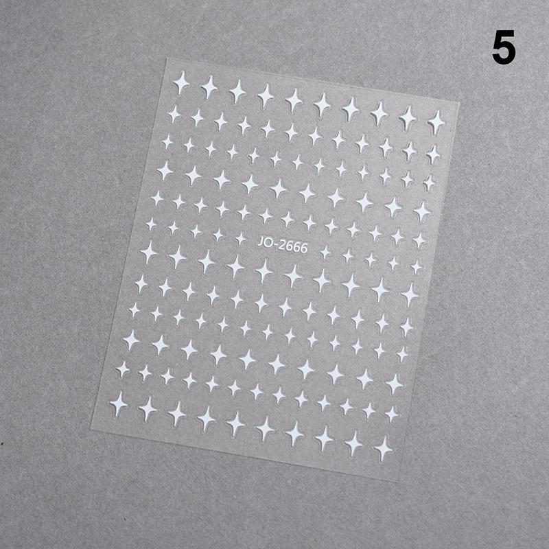 

1 шт. белые черные звезды наклейки для ногтей нерегулярные пентаграммы наклейки розовые лазерные блестящие блестки звездный маникюр украшения слайдеры