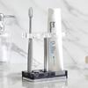 Clear Open 4-hole Toothbrush and Toothpaste Holder_Gray AZUDA_BG0720019