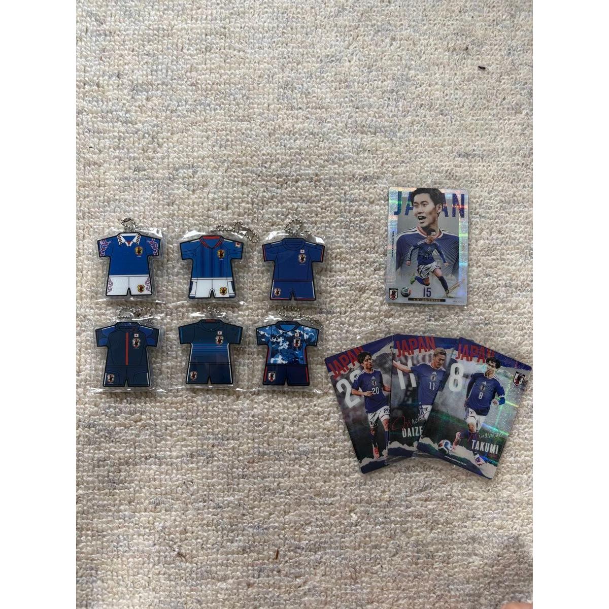 Used Japan National Soccer Team Acrylic Keychain Card Set Sold