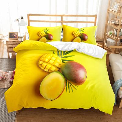Mango Soft Duvet Cover Set Fresh Fruit Patern Warm Comforter Cover for Children Kids Tens Adult Peoples Beding Set King Quen Twin Sized Dimensions