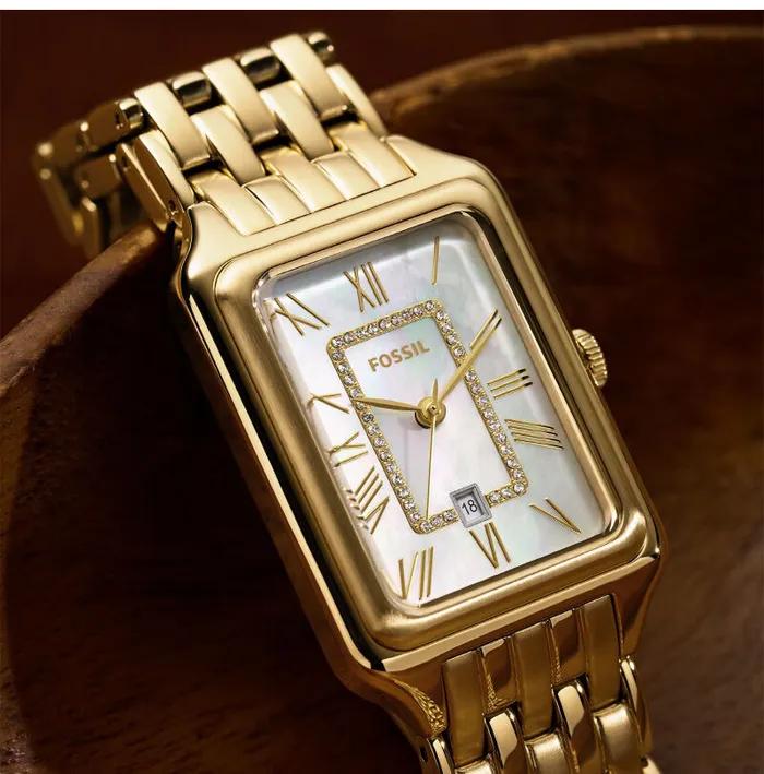 ES5304 (Raquel) Raquel Mother-of-Pearl Square Women's Metal Watch