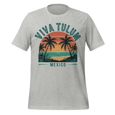 Viva Tulum Mexico Beach Shirt Unisex Sunset Palm Tree Tee Travel Gift