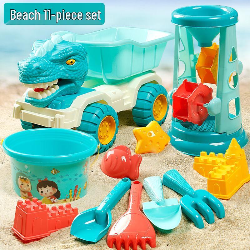 Jianxiong Beach and Water Play Set: Shovels, Sand Digging Tools, Car, and Bucket for Outdoor/Indoor Use