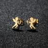Stainless Steel Cupid Angel Stud Earrings Women Girls Jewelry Earring Pendientes Valentine's Day Lover Gifts
