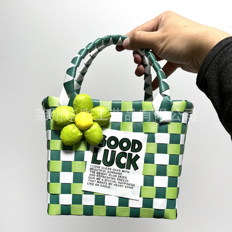 Basket Children's Basket Photo Beach Bag Color Woven Basket Women's Handbag Small Bag