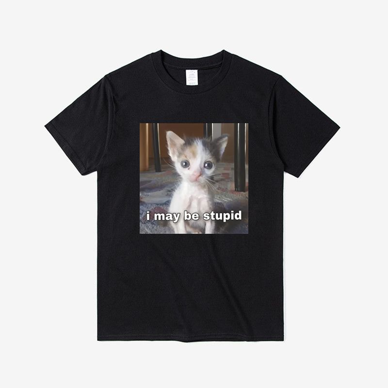 

Fun Cat Pattern Print T-shirt Summer Retro Kawaii Men s and Women s Surfing Beach T-shirt Breathable Casual Top S