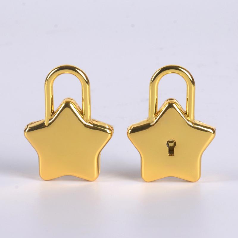 {PH}Mini Star Shape Archaize Padlocks Locker Security Key Lock With Key Luggage Bag Lock
