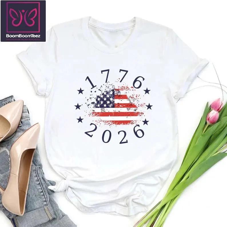 Made in America T- Shirt USA Flag 250th Anniversary Patriotic 4th July Tee S