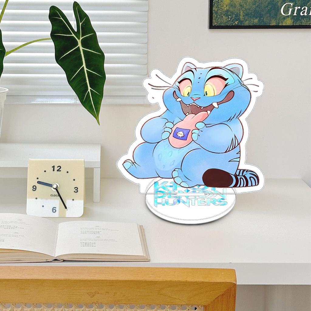 Blue Cat Transparent Double-Sided Acrylic Desktop Ornament