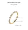 S925 Sterling Silver Rose Gold Moissanite Thin Ring: Three-Color Half-Circle, Stackable Diamond Band for Women