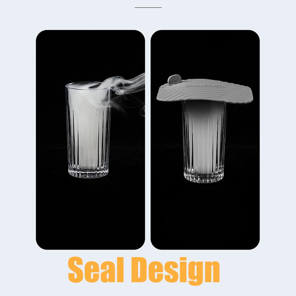 (Gray) Anti Clogging Silicone Drain Cover