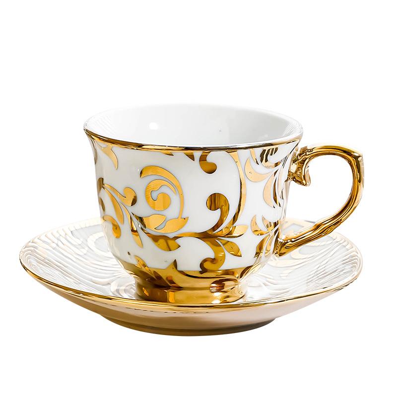 Ceramic Coffee Cup Set Afternoon Tea Set High-End Exquisite Ceramic British Black Tea Cup And Saucer Set Household Women