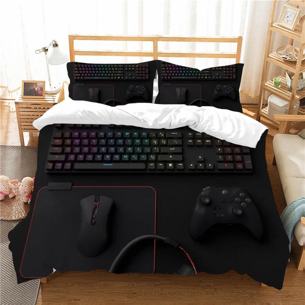 3D Bedding Set Bedclothes 3D Gamer Print Comforter Duvet Cover Set Festival Gift Microfiber Quilt Cover