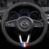 Leathe Car Steering Wheel Cover For Mazda 3 5 6 SKYACTIV Axela Atenza CX30 CX5 CX8 CX9 MX5 RX8 RX7 BT50 Accessories