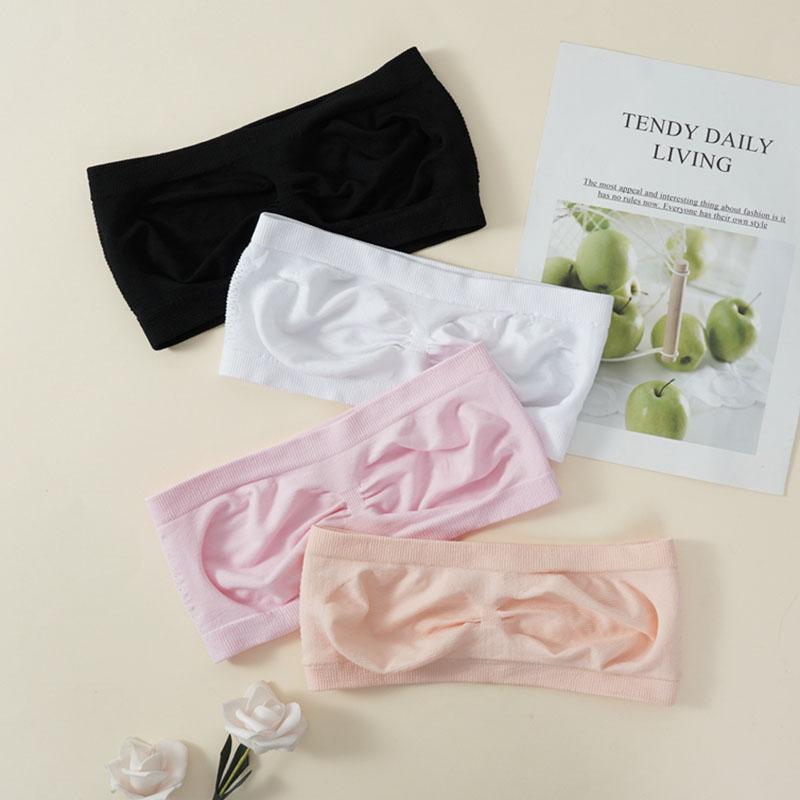 Breathable Mesh Invisible Strapless Tube Tops Female Soft Comfort Bra Sexy Strapless Crop Top Bra