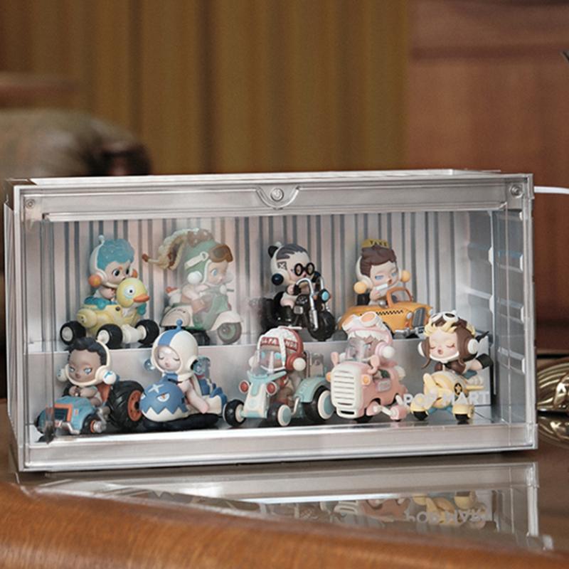 New POP MART Pop Mart IP Container, Glow In The Dark Figure, Display Case, Vacuum Plated Silver Trend Based Products 19cm 1230131096