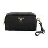 Metal Accessory Zipper Nylon Clutch Small Women Clutch Black 1NE865_2AB5_F0002