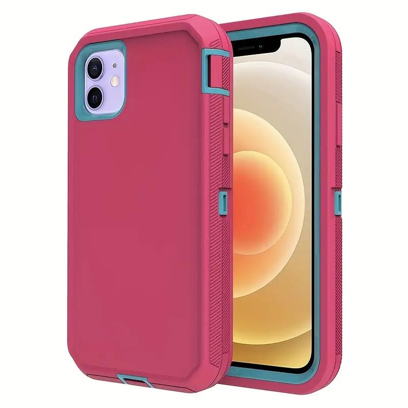 Shockproof Protective Phone Case for IPhone 16 Case Body Rugged Dust Proof 3 Layer Tough Phone Cover for iPhone 15 14 Pro Max
