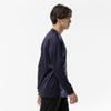 Tennis Wear Long Sleeve Practice Baritone Size 62JAC540 T-Shirt, Moisture-Wicking, Quick-Drying, Unisex, Blue, L,