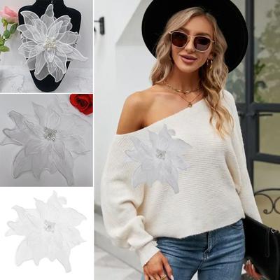 Cloth Fabric Collar Flower DIY Sew Lapel Pins New Flower Brooch Pins