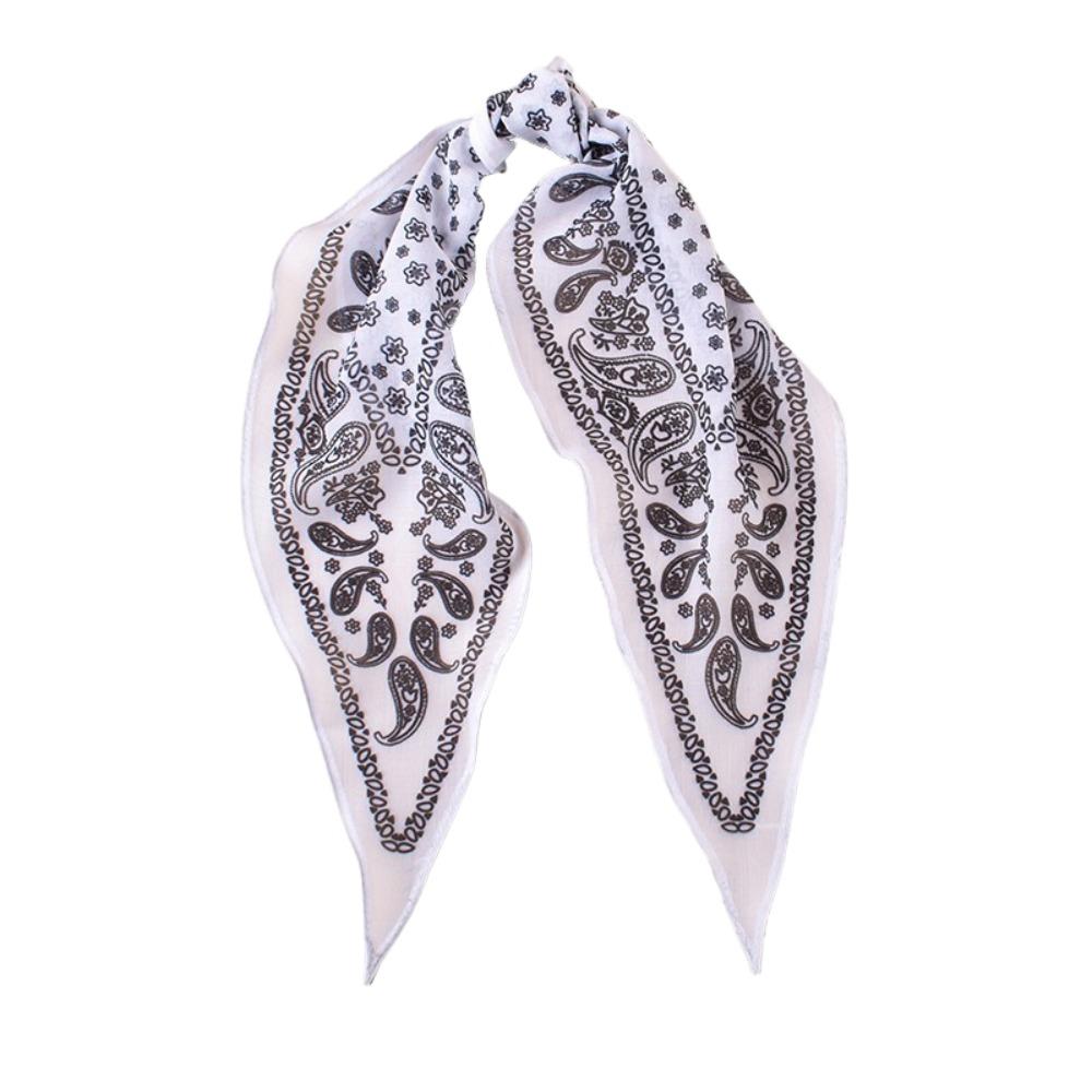 Versatile Women Girls Hijab Wraps Cashew Print Hair Ribbons Headbands Retro Leopard Headscarf