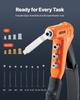 VEVOR Rivet Nut Tool Kit, 230 mm One-Handed Rivnut Tool Kit, with 8 Mandrels, a Step Drill Bit and 80 Nuts, Metric and SAE Size M3, M4, M5, M6, 6-32