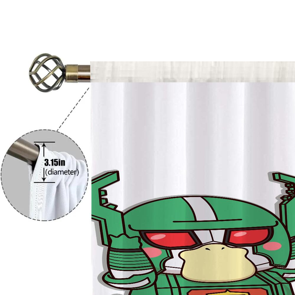 Heminredning Köksgardiner för Vardagsrum 2 Delar Mörkläggningsgardiner Dörrgardin P-psyduck Sovrumsdekoration Avskärmning