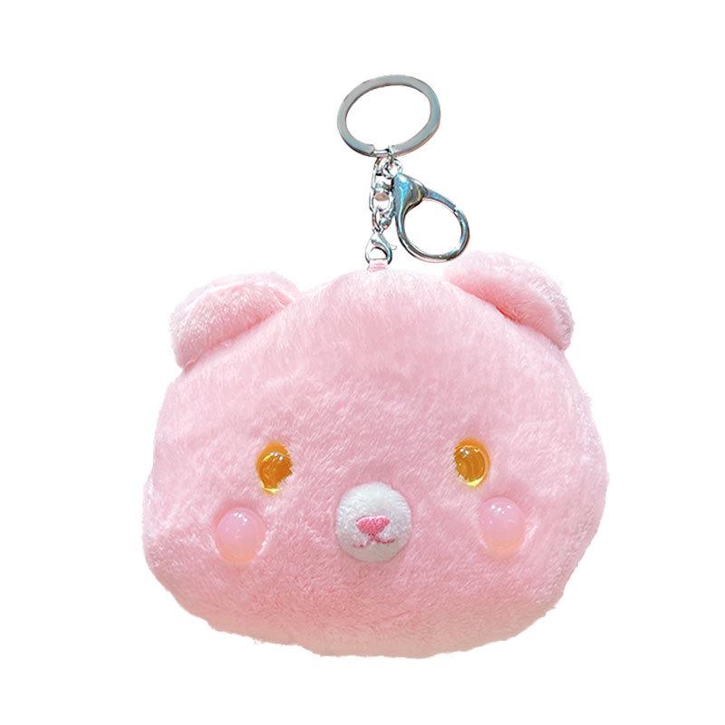 Creative Plush Bear Change Bag Keychain Doll Pendant Cartoon Car Schoolbag Keychain Pendant Small Gift